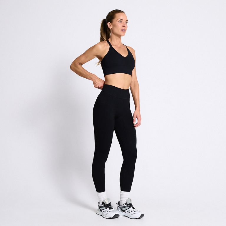 Ribbed training tights "Epic Tights Seamless" Black-Black